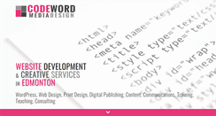Desktop Screenshot of codewordmediadesign.com